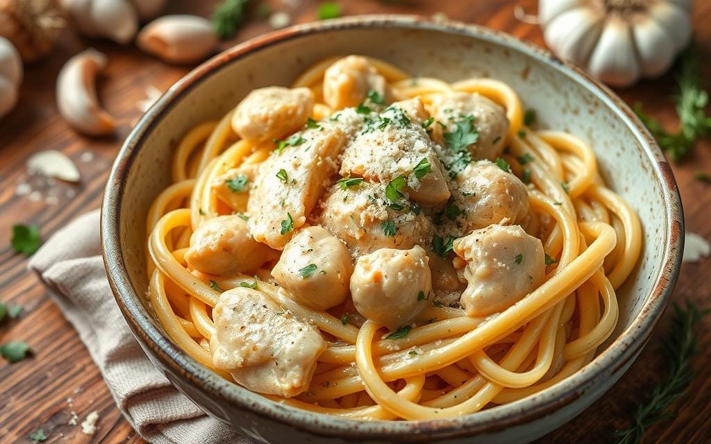 garlic parmesan chicken pasta