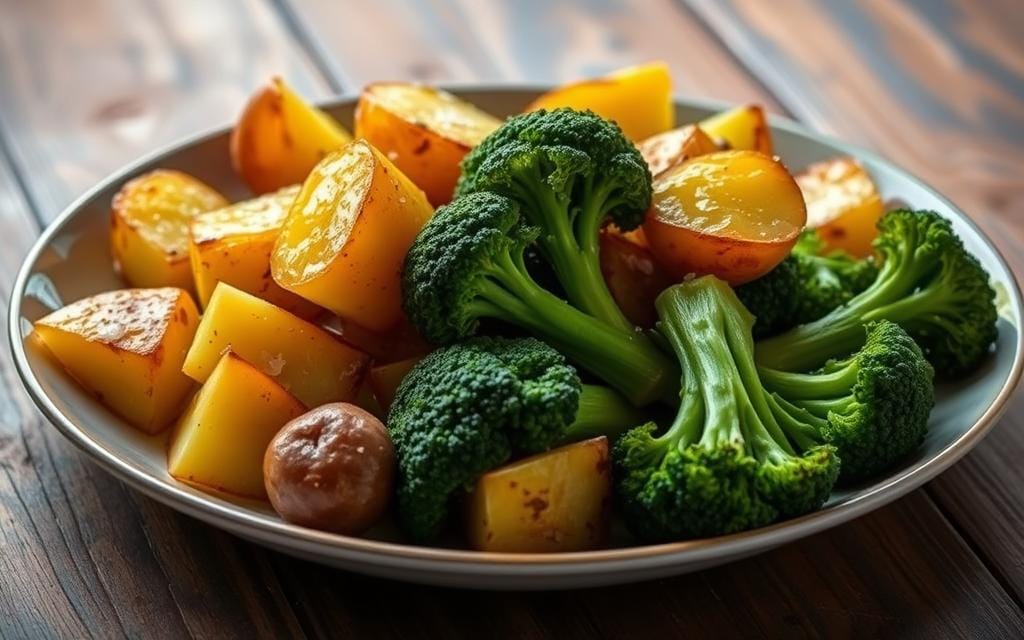 roasted potatoes and broccoli roasted potatoes and broccoli