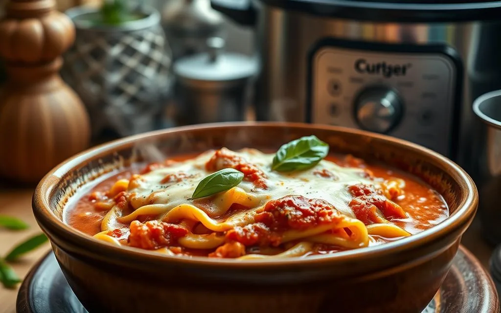 slow cooker lasagna soup