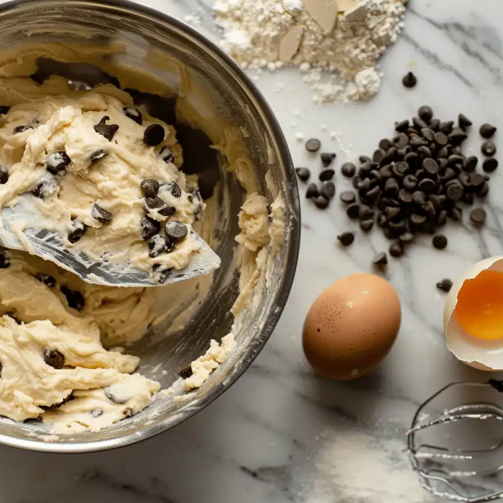 Chocolate Chip Cheesecake Cookies preparation steps