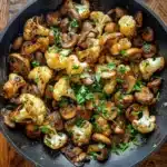 Garlic Cauliflower Mushroom Skillet - featured image