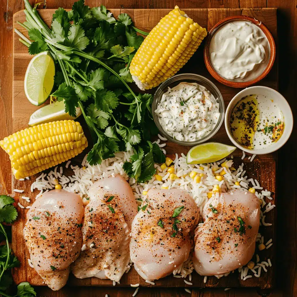 Street Corn Chicken Rice Bowl preparation steps