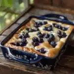blueberry buttermilk pancake casserole - featured image