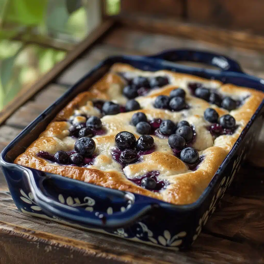 blueberry buttermilk pancake casserole - featured image