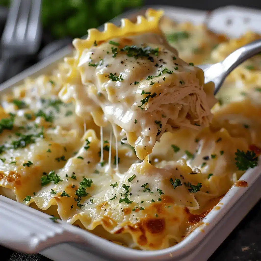 chicken alfredo lasagna roll ups - featured image