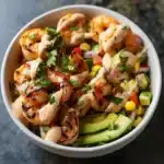grilled shrimp bowl - featured image