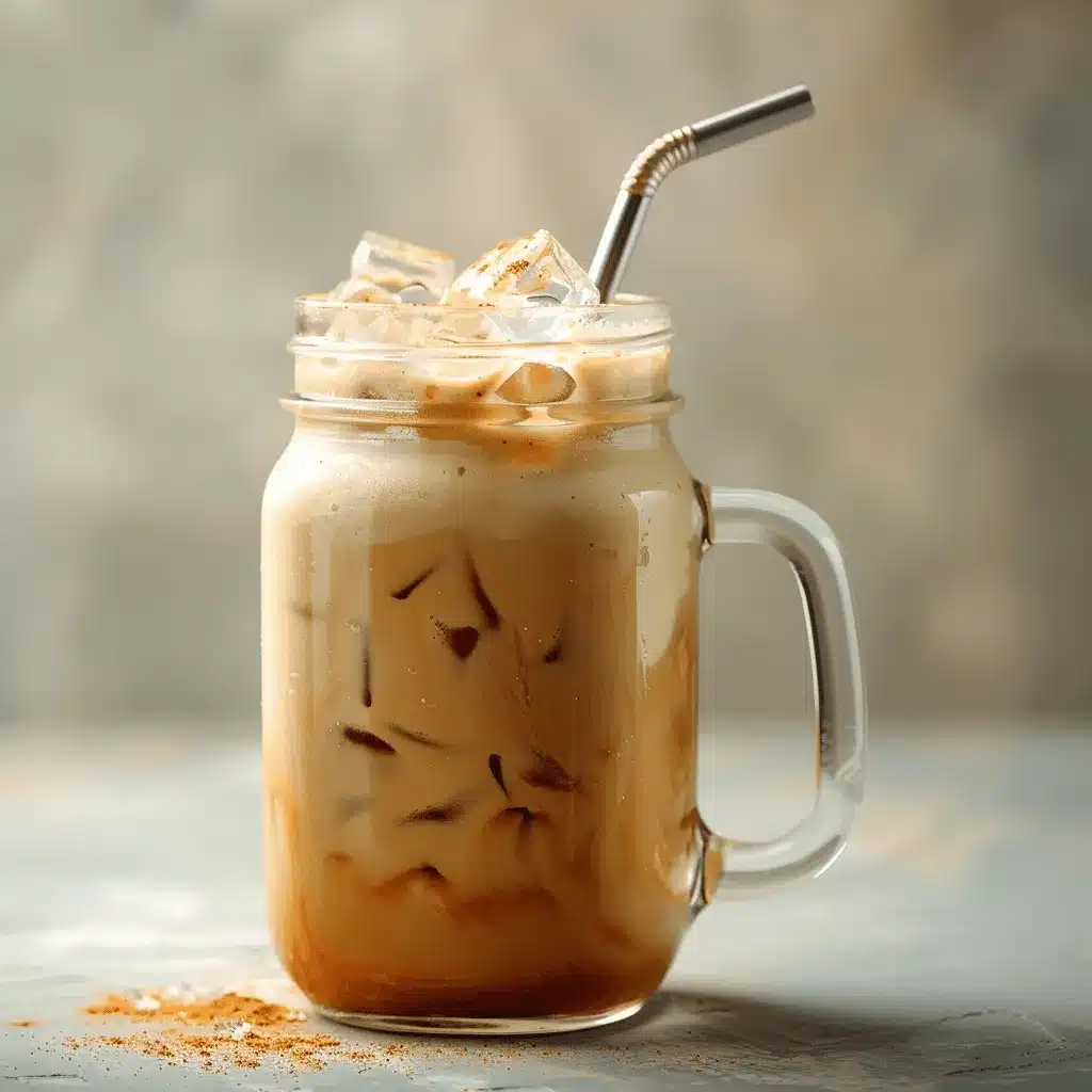 iced English tea latte preparation steps