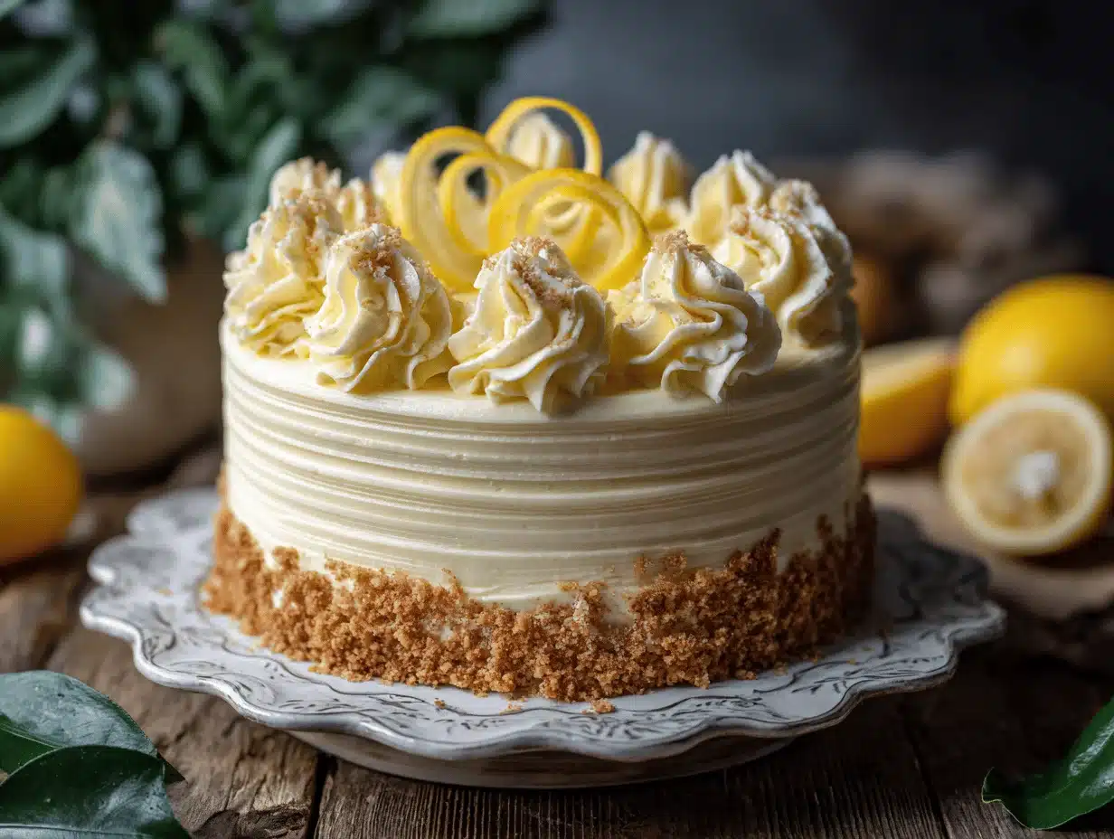 lemon cheesecake cake - featured image