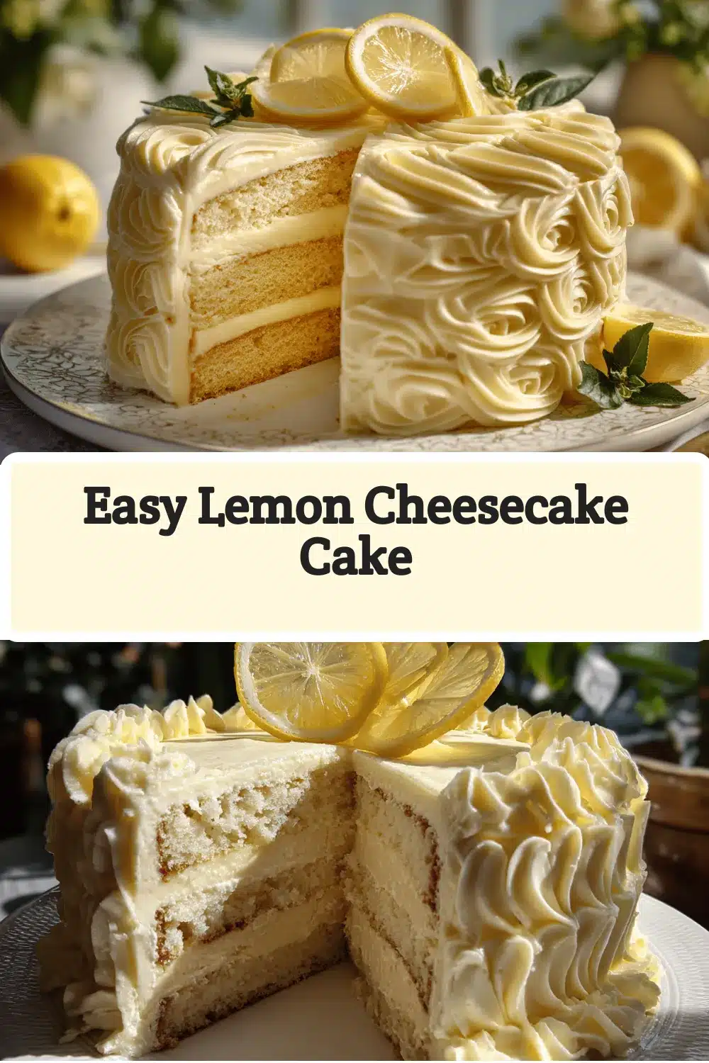 lemon cheesecake cake recipe