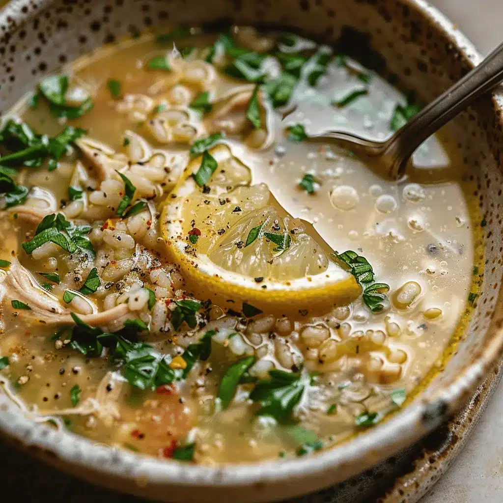 Mediterranean lemon chicken soup preparation steps