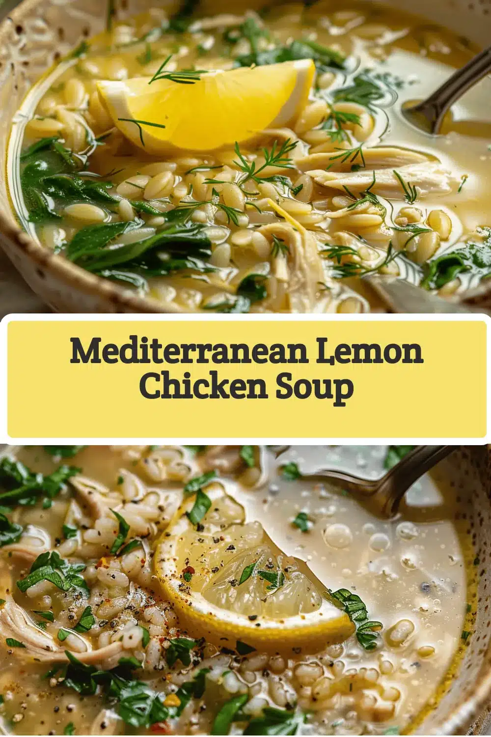 Mediterranean lemon chicken soup recipe