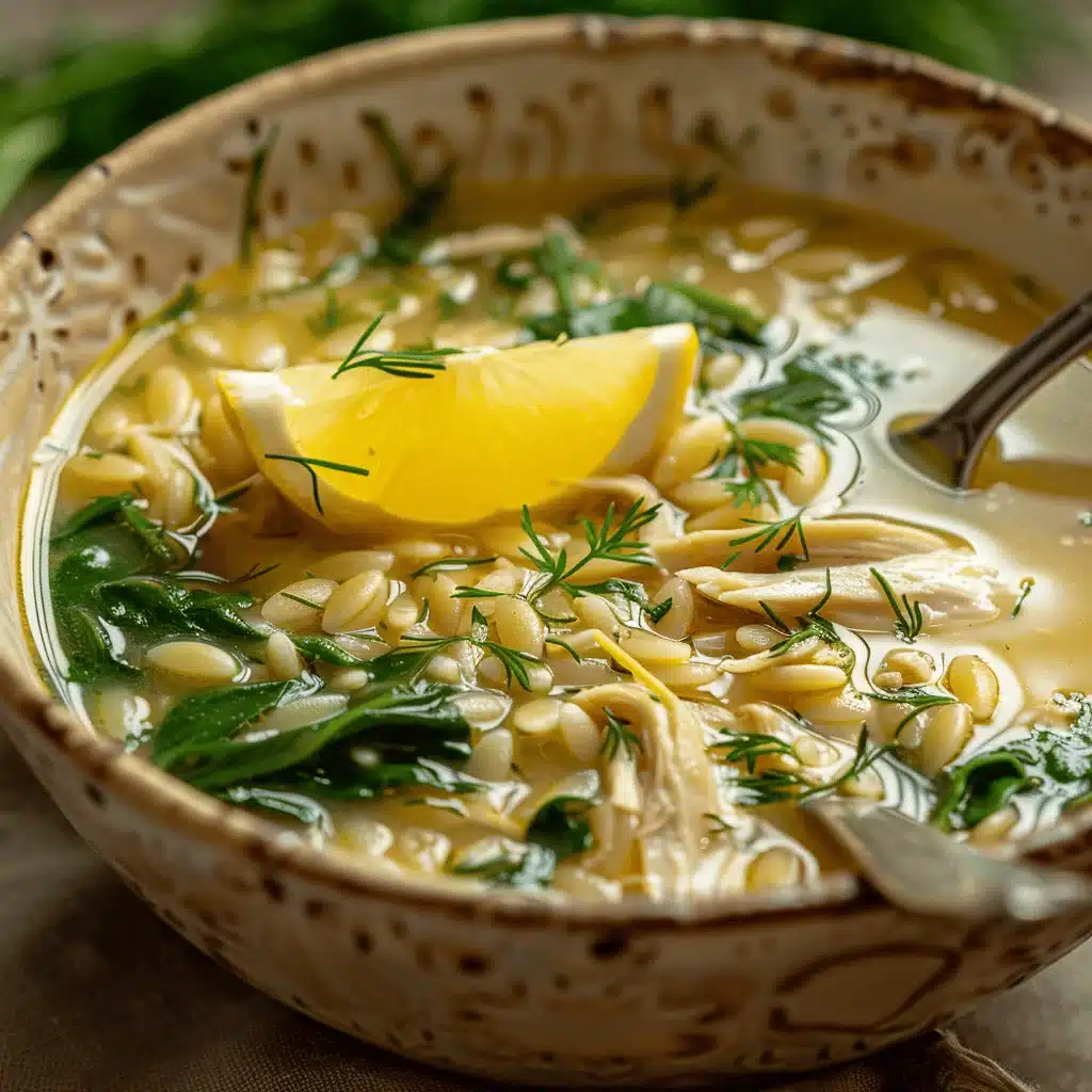 Mediterranean lemon chicken soup - featured image