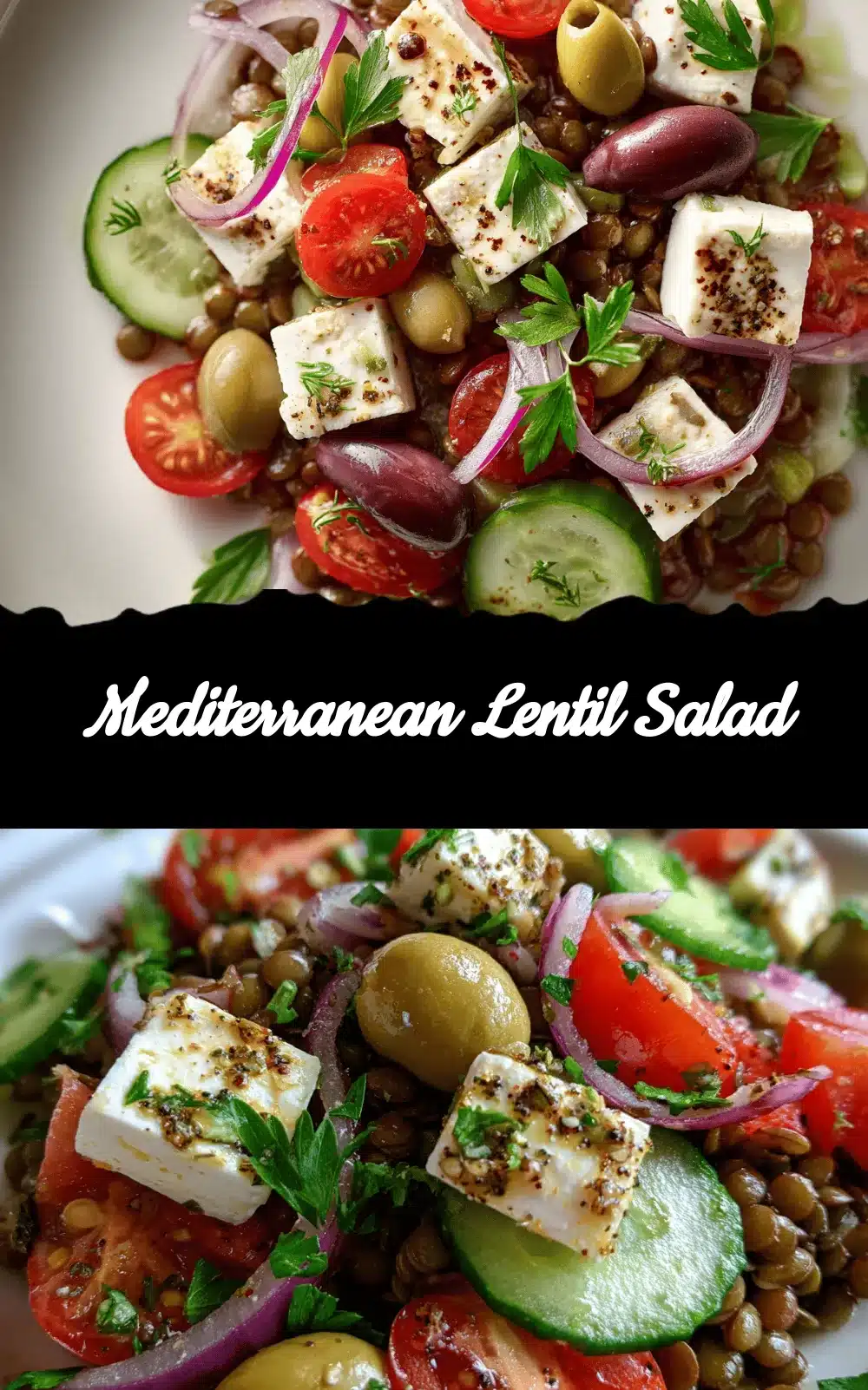 Mediterranean lentil salad recipe