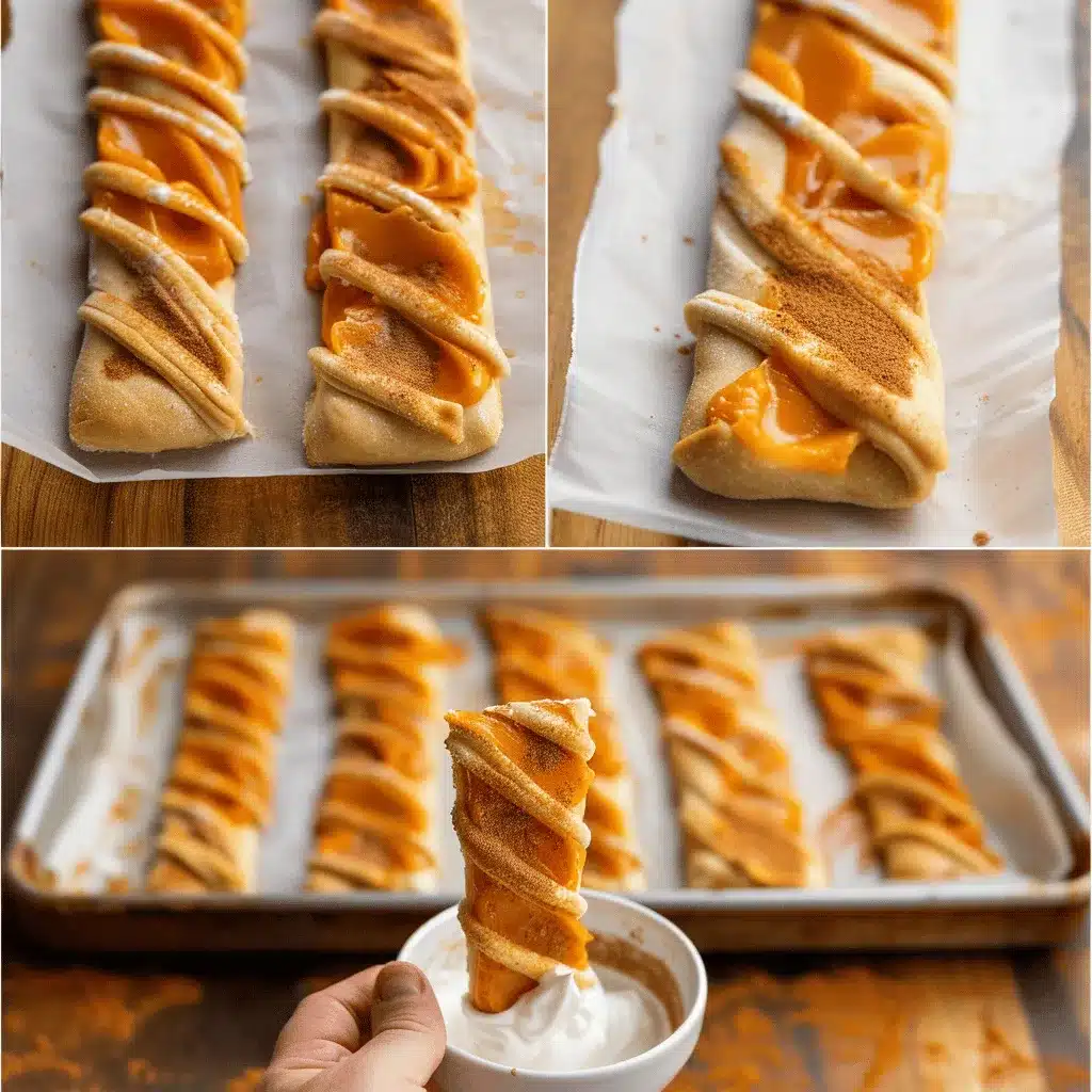 pumpkin pie twists preparation steps