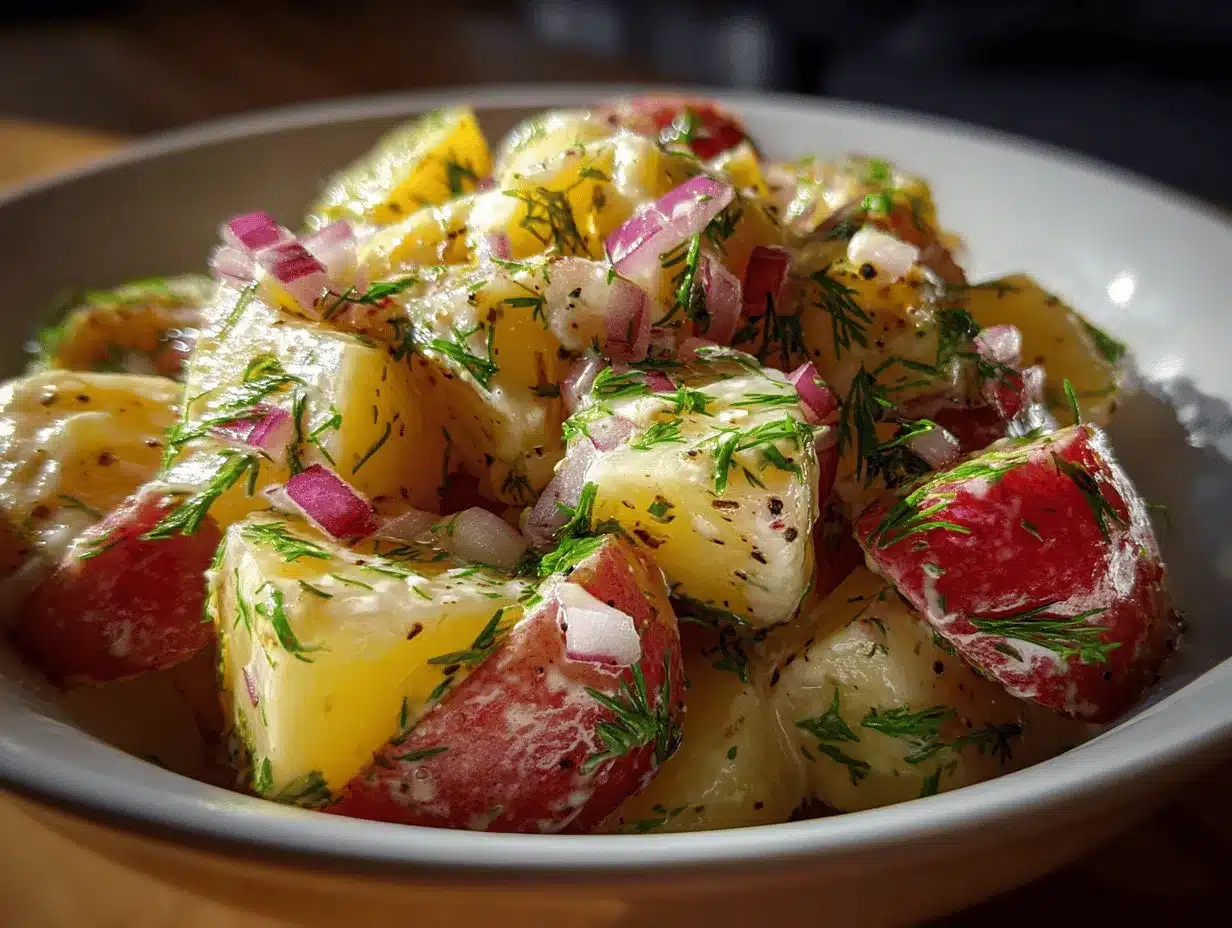 salt and vinegar potato salad preparation steps