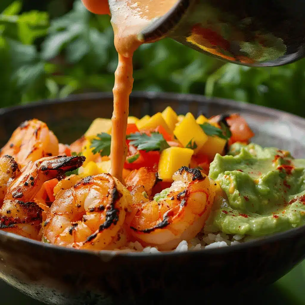 shrimp and avocado bowls preparation steps