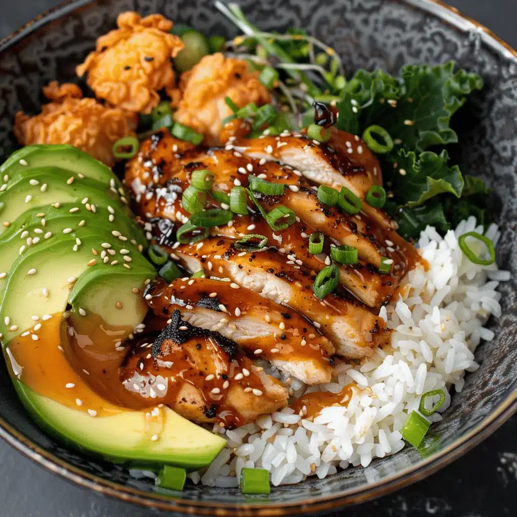 spicy honey-ginger chicken bowls - featured image