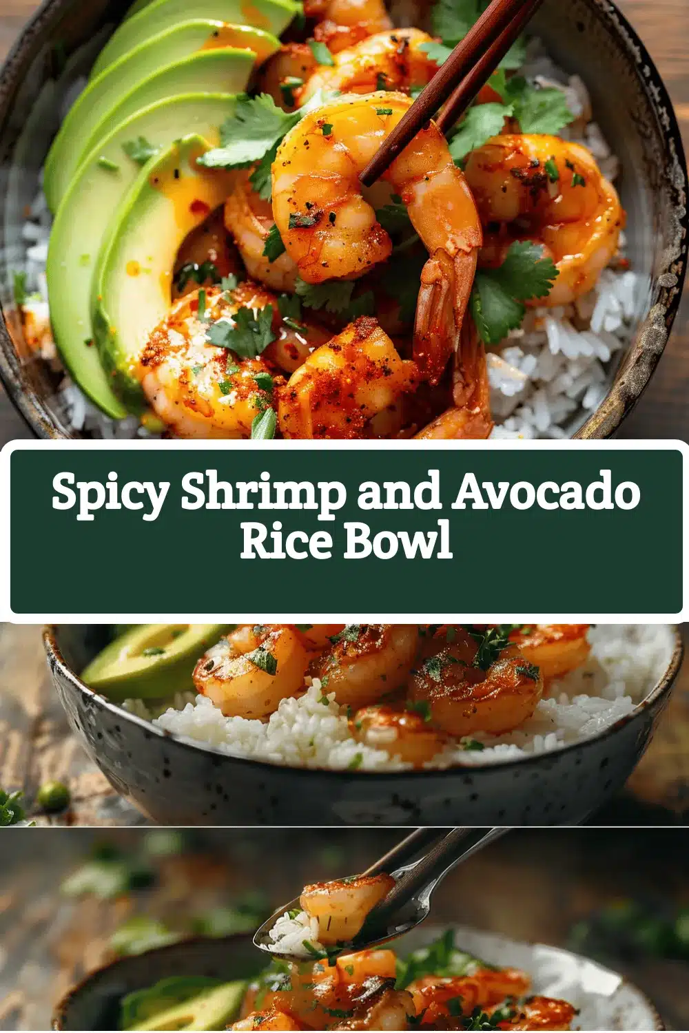 spicy shrimp and avocado rice bowl recipe