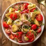 Tuscan artichoke tomato salad - featured image