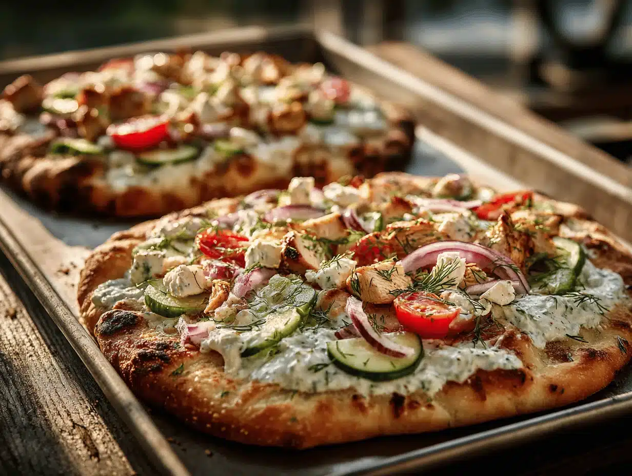 tzatziki chicken pizza - featured image