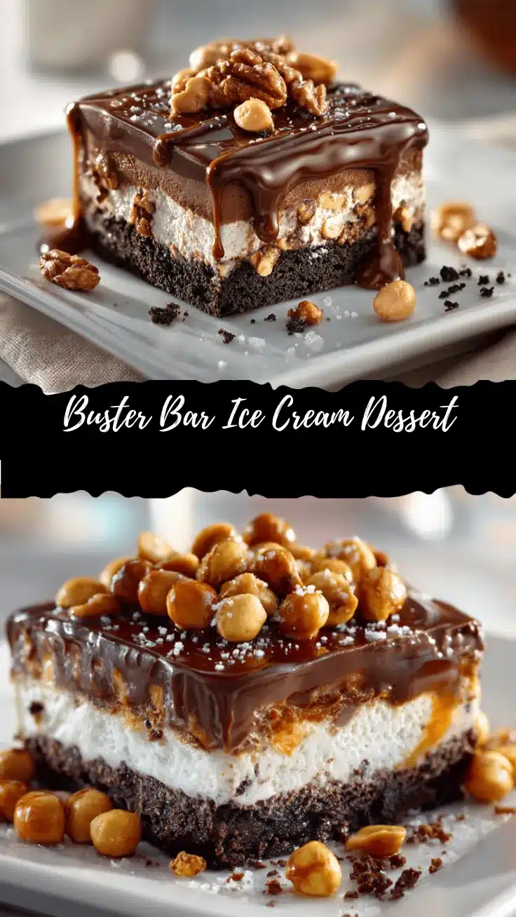 Buster Bar ice cream dessert recipe