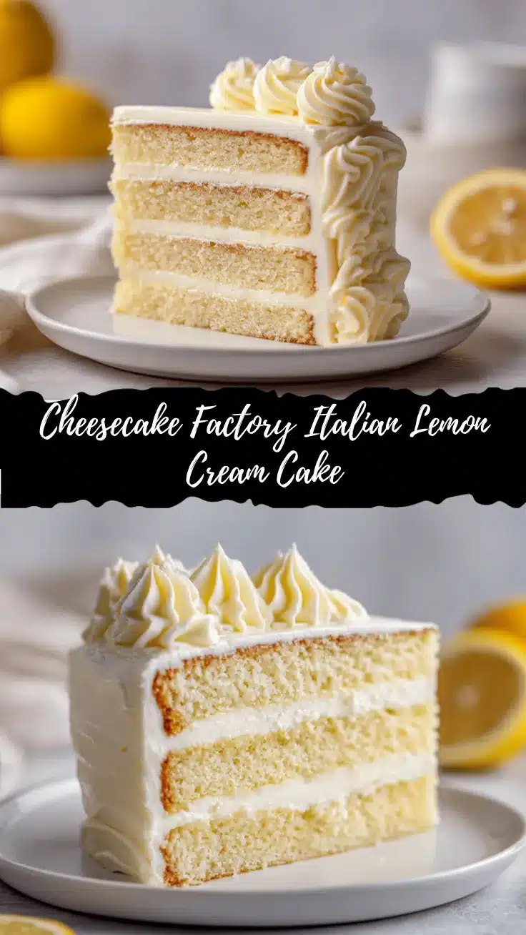 Cheesecake Factory Italian Lemon Cream Cake recipe