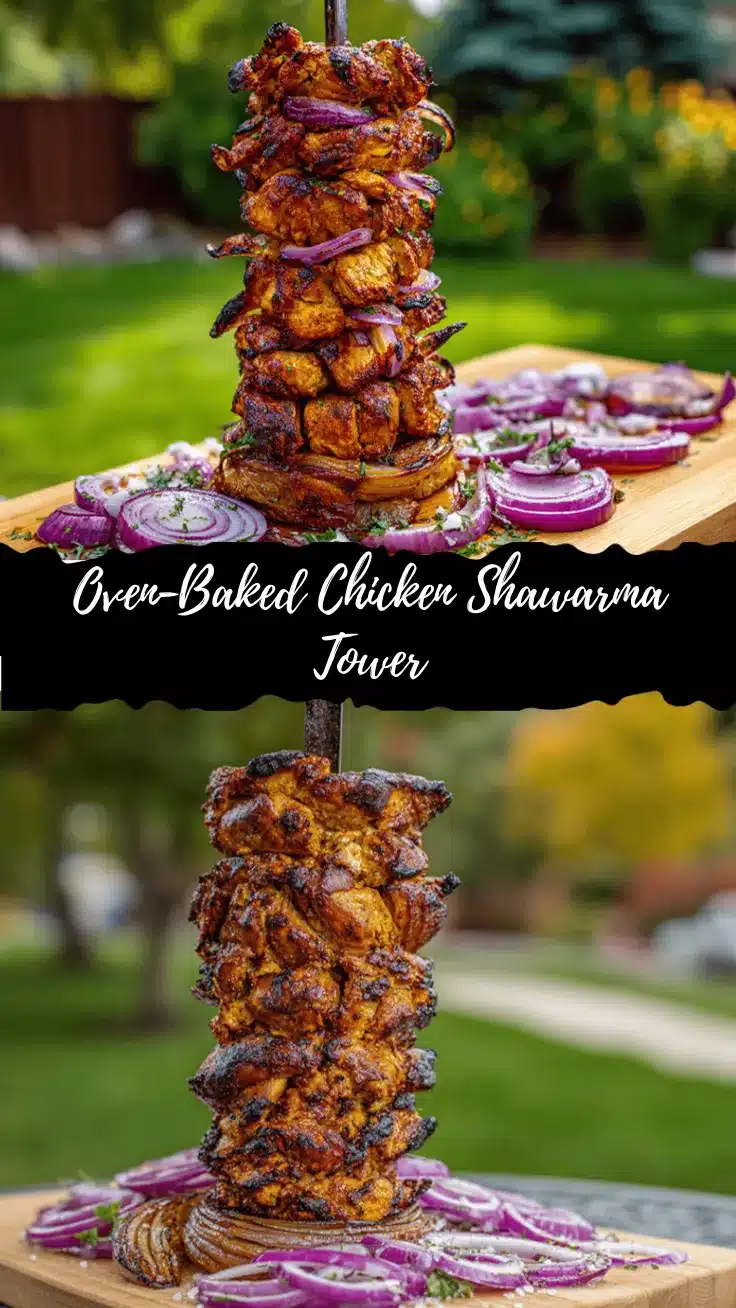 chicken shawarma tower recipe