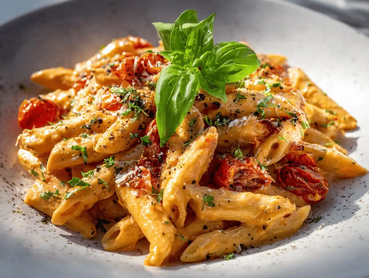 creamy tomato ricotta pasta - featured image