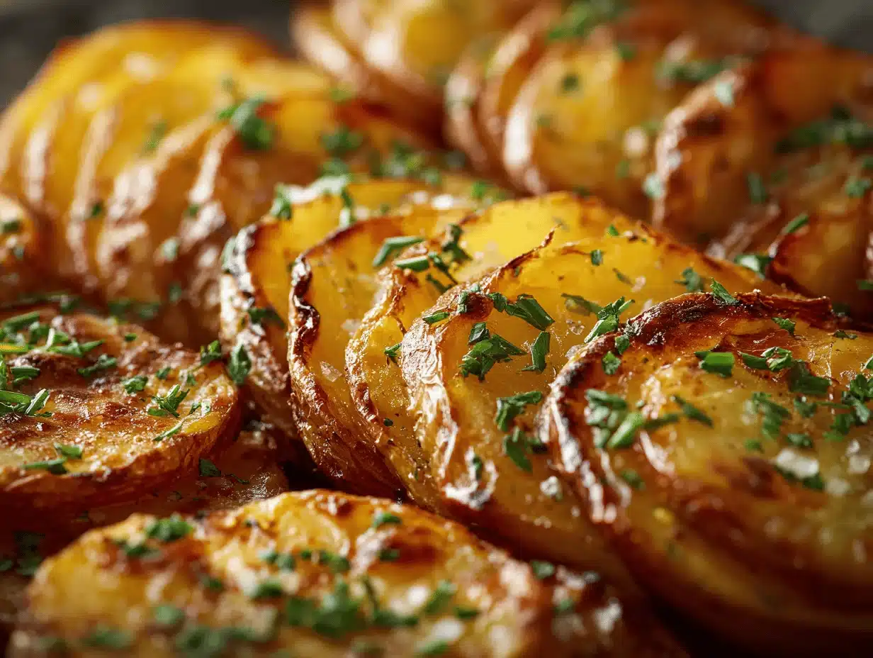 crispy baked potato slices - featured image
