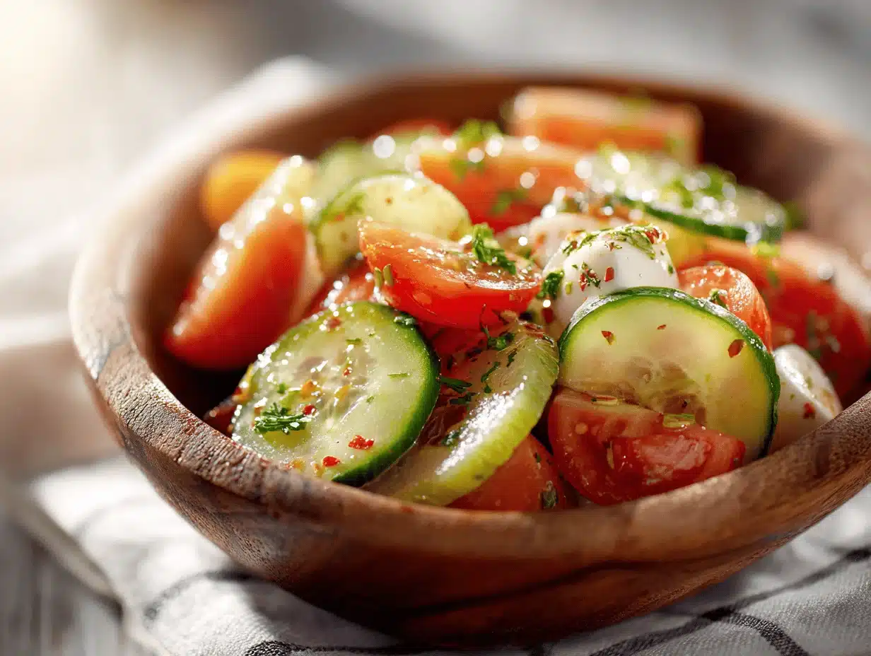 cucumber tomato salad recipe - featured image