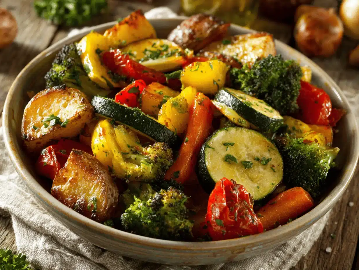 garlic roasted vegetables - featured image