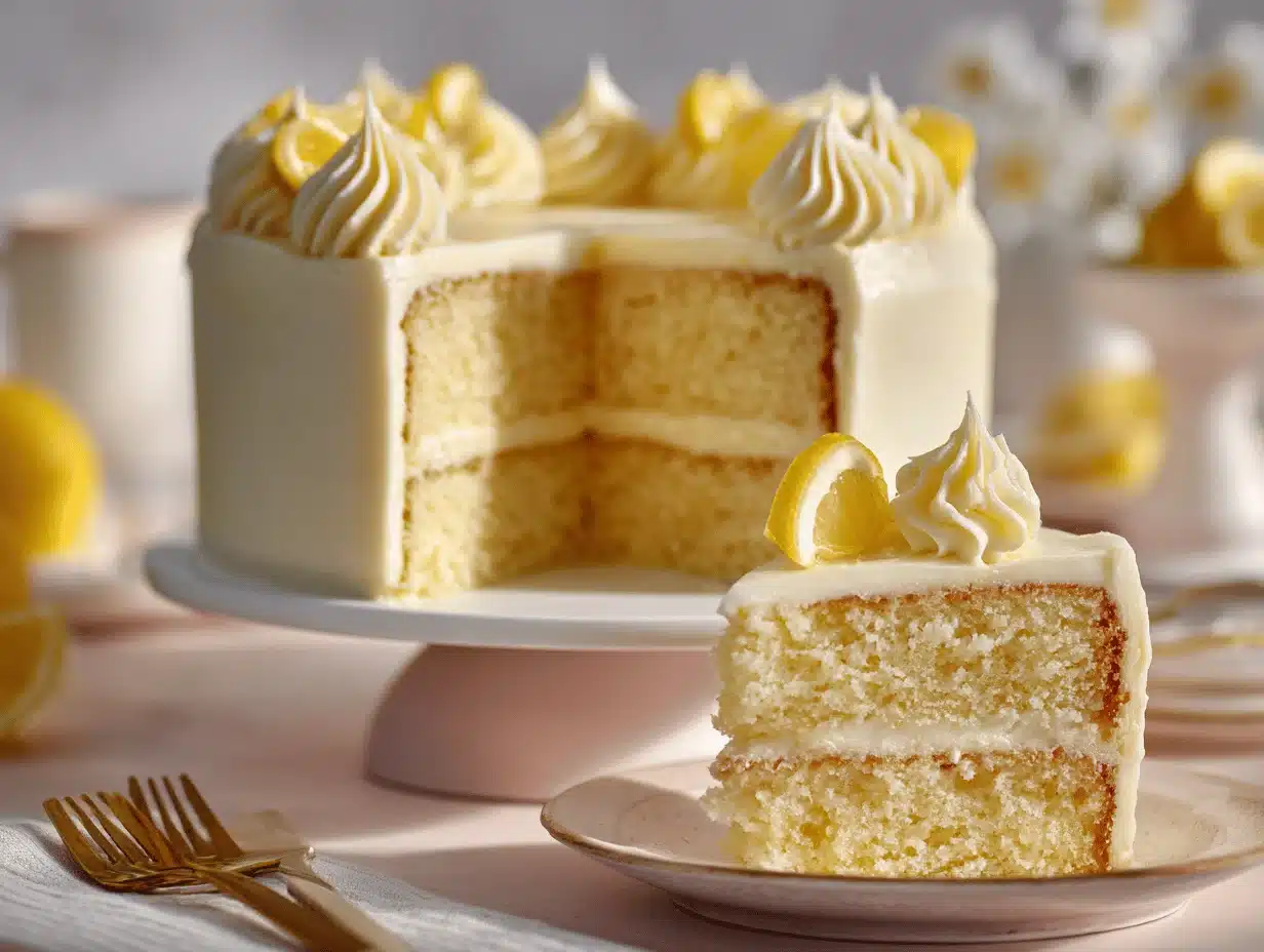 lemon birthday cake - featured image