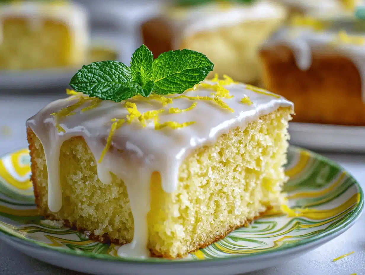 lemon cake recipe - featured image