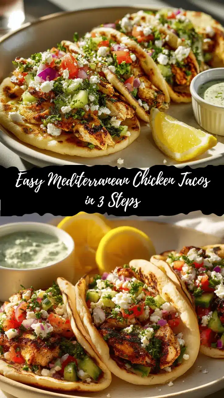 Mediterranean chicken tacos recipe