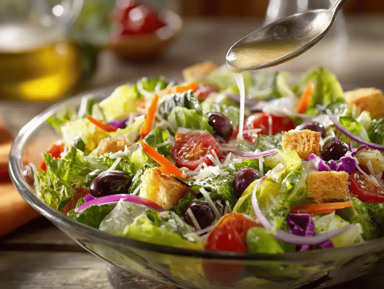 Olive Garden salad recipe preparation steps