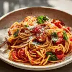 tomato basil pasta - featured image